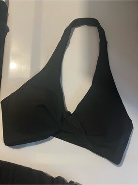 Black Halter Bra (front twist) small